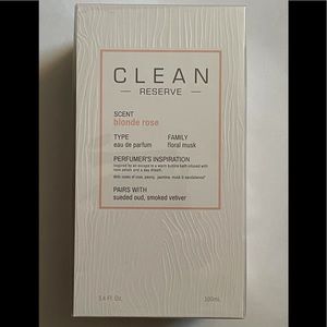 CLEAN RESERVE BLONDE ROSE 3.4 OZ. EAU DE PARFUM (BRAND NEW WITH BOX, NEVER USED)